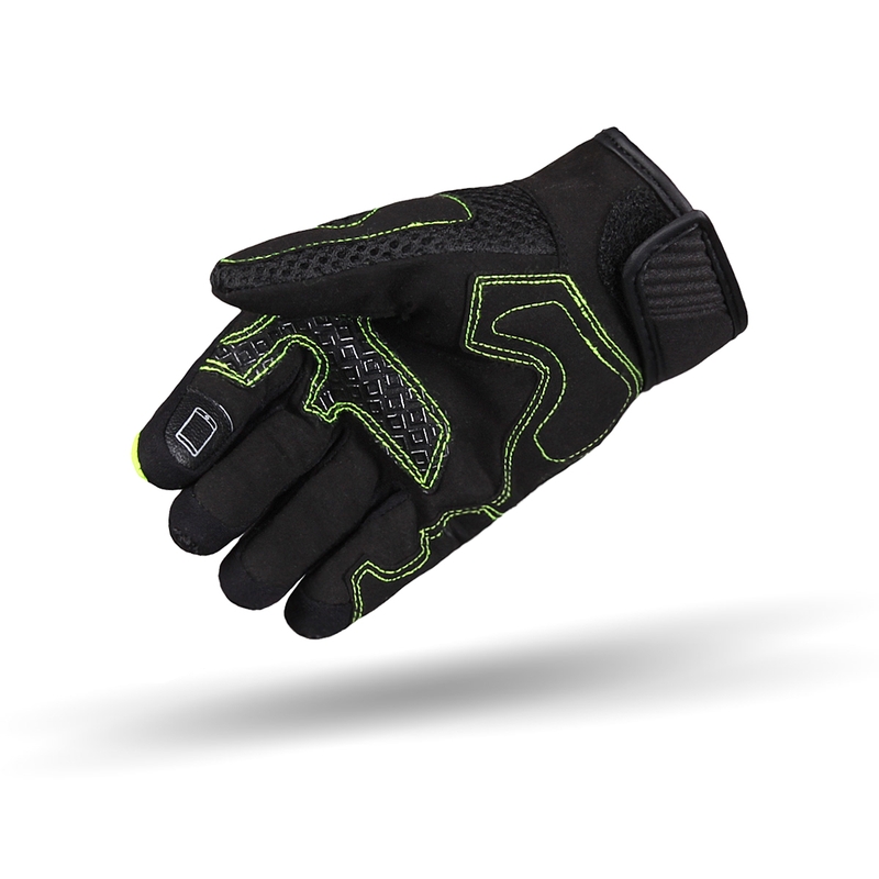 Street Racer Stunt Motorcykelhandsker Sort-Fluo Gul