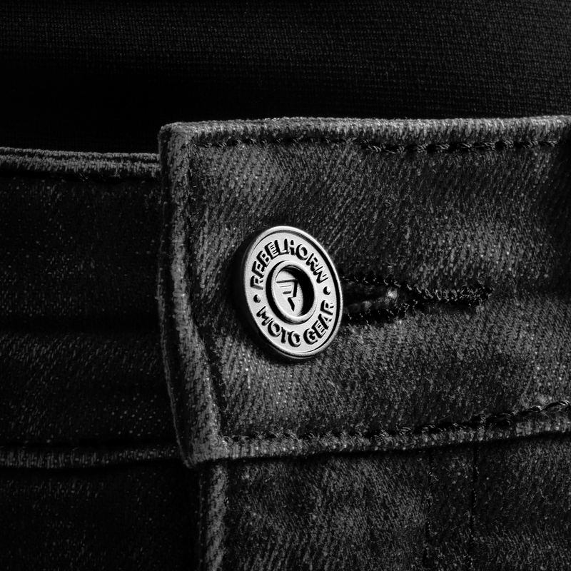Dame motorcykeljeans Rebelhorn Classic Monolayer vasket sort