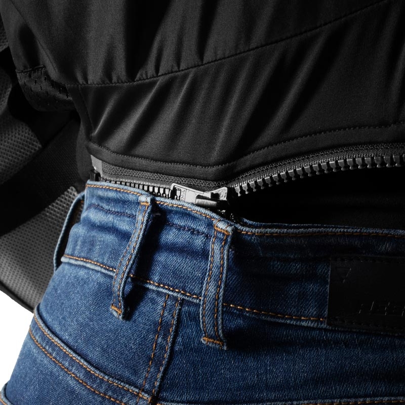 Dame motorcykeljeans Rebelhorn Classic Monolayer vasket blå
