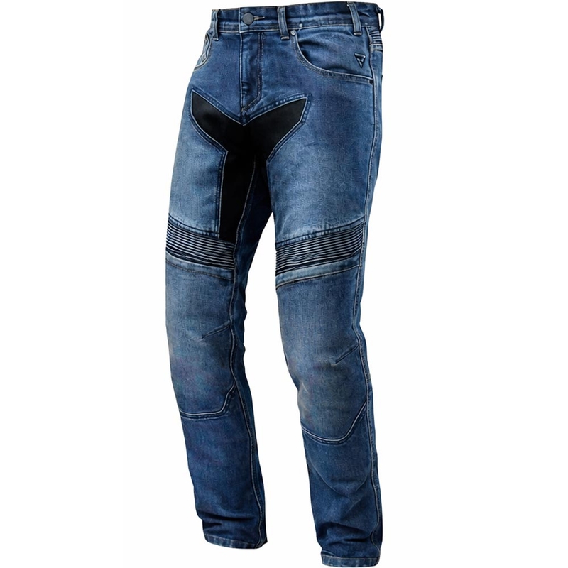 Rebelhorn Eagle 4 RG cropped motorcykeljeans, vasket blå