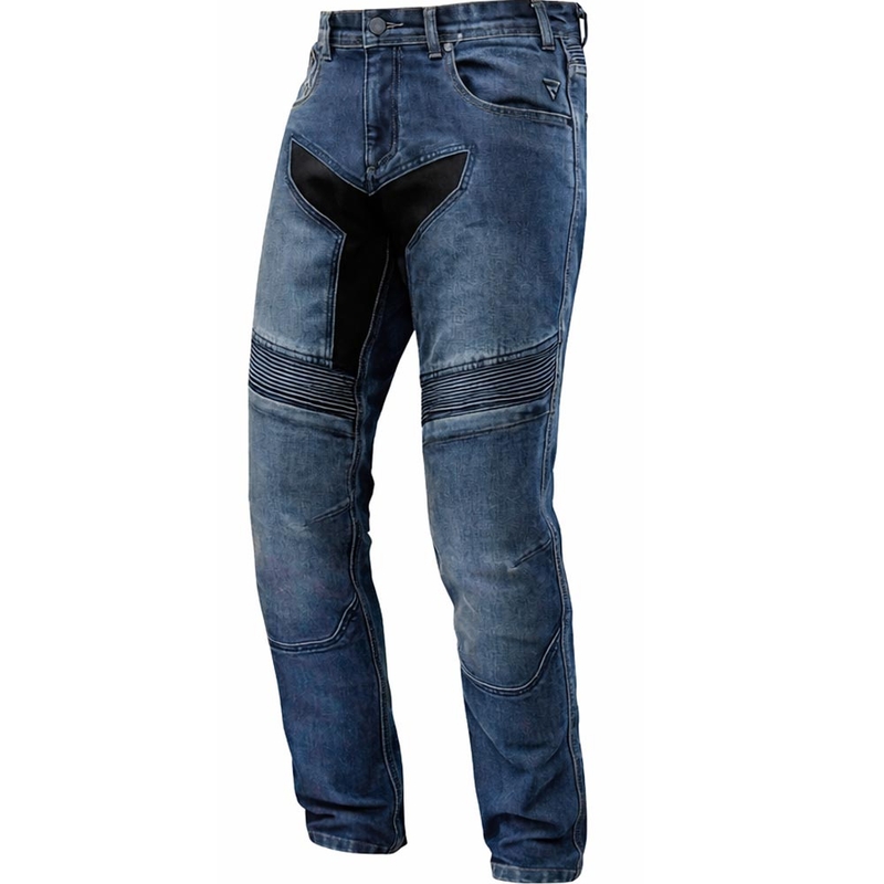 Rebelhorn Eagle 4 SF cropped motorcykeljeans, vasket blå