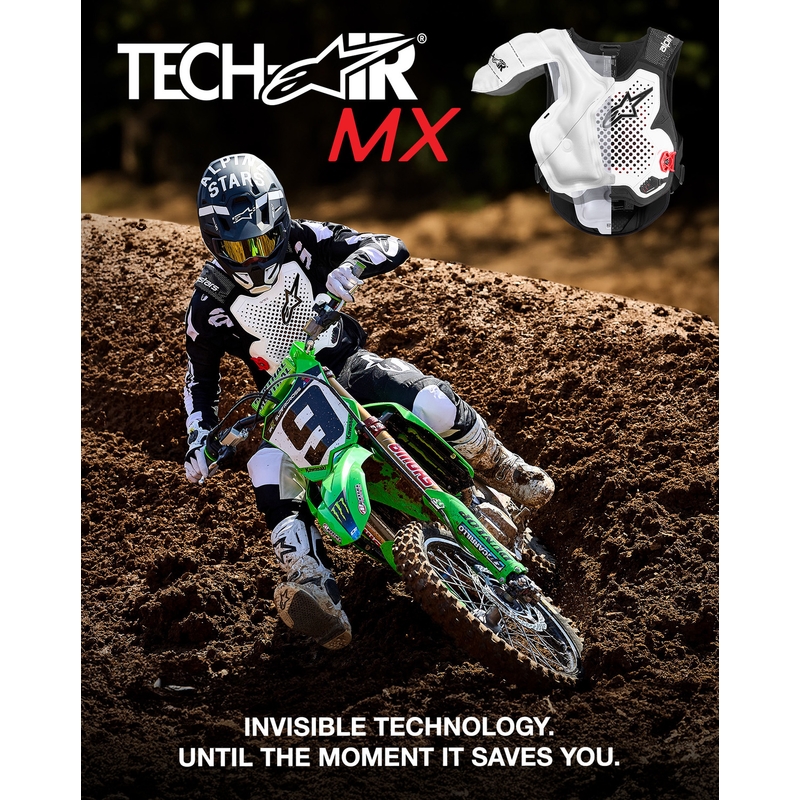 Alpinestars TECH-AIR®MX PLASMA system airbagvest hvid-sort-rød