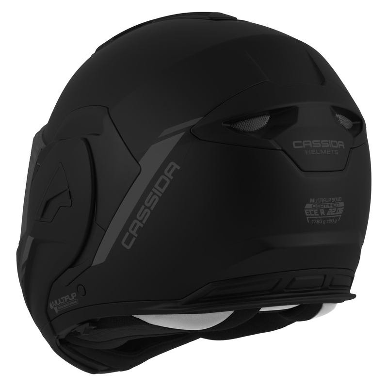 Cassida MultiFlip Korp flip-up motorcykelhjelm mat sort-rød-grå