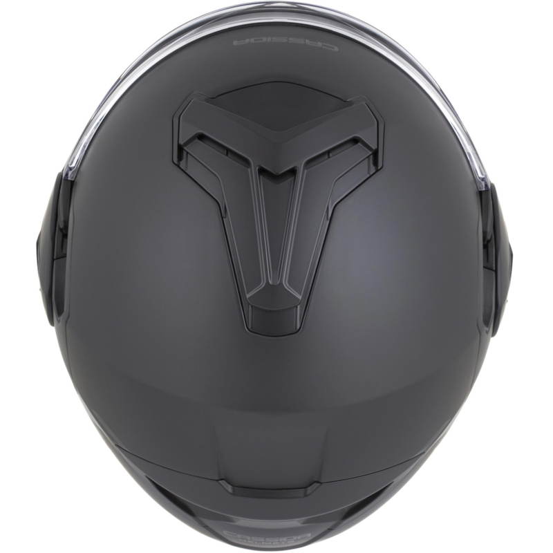 Cassida MultiFlip Solid Blackout flip-up motorcykelhjelm, mat sort-sort