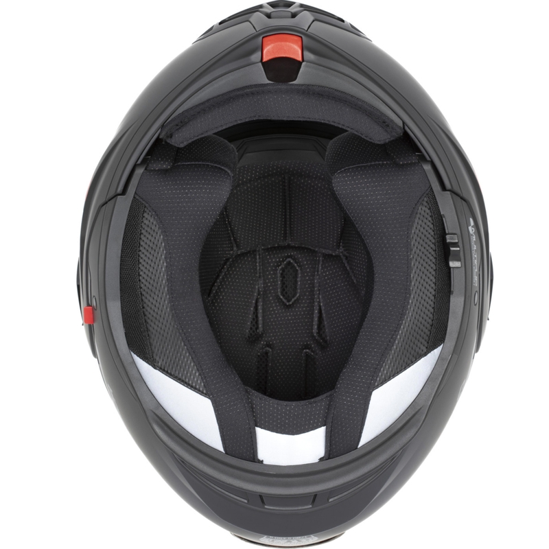 Cassida MultiFlip Solid Blackout flip-up motorcykelhjelm, mat sort-sort