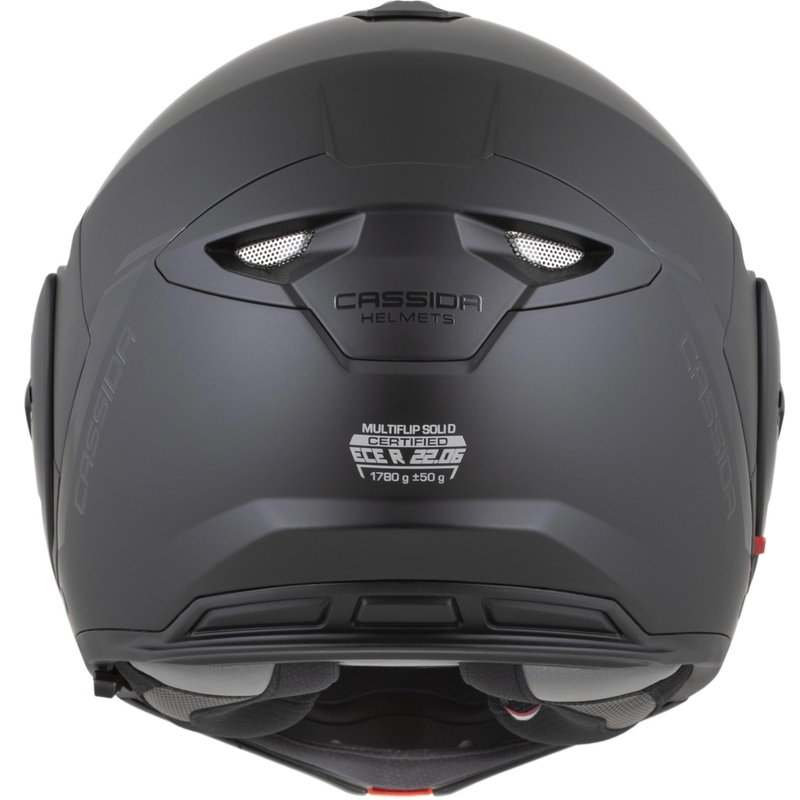 Cassida MultiFlip Solid Blackout flip-up motorcykelhjelm, mat sort-sort