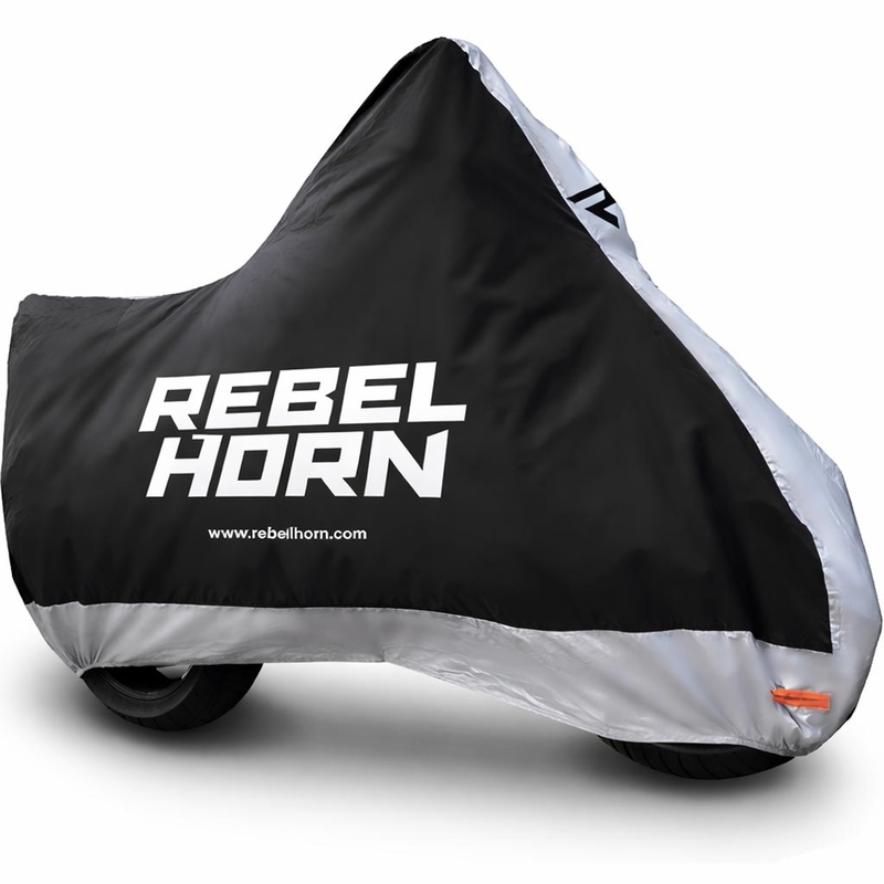 Rebelhorn Shelter motorcykelbetræk sort-sølv