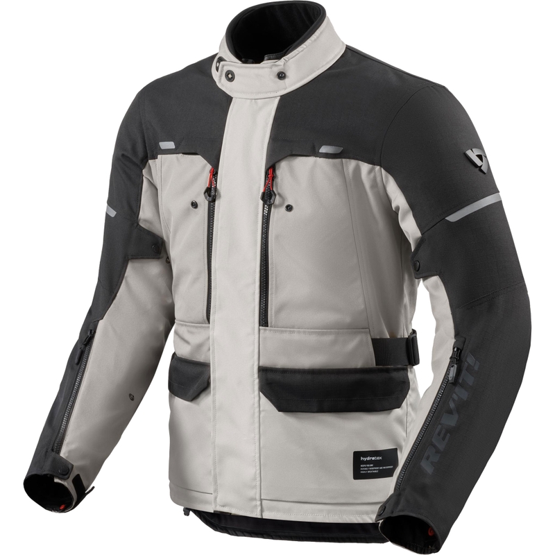 Motorcykeljakke Revit Outback 5 H2O, Sølv-Sort