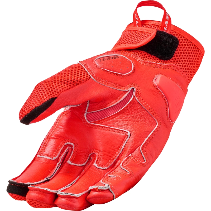 Revit Ritmo fluo motorcykelhandsker rød-sort