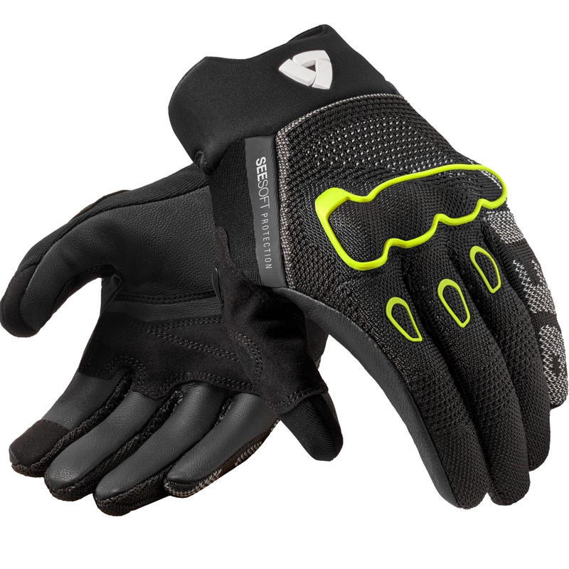 Motorcykelhandsker Revit Hyperspeed 3, Sort/Fluo Gul
