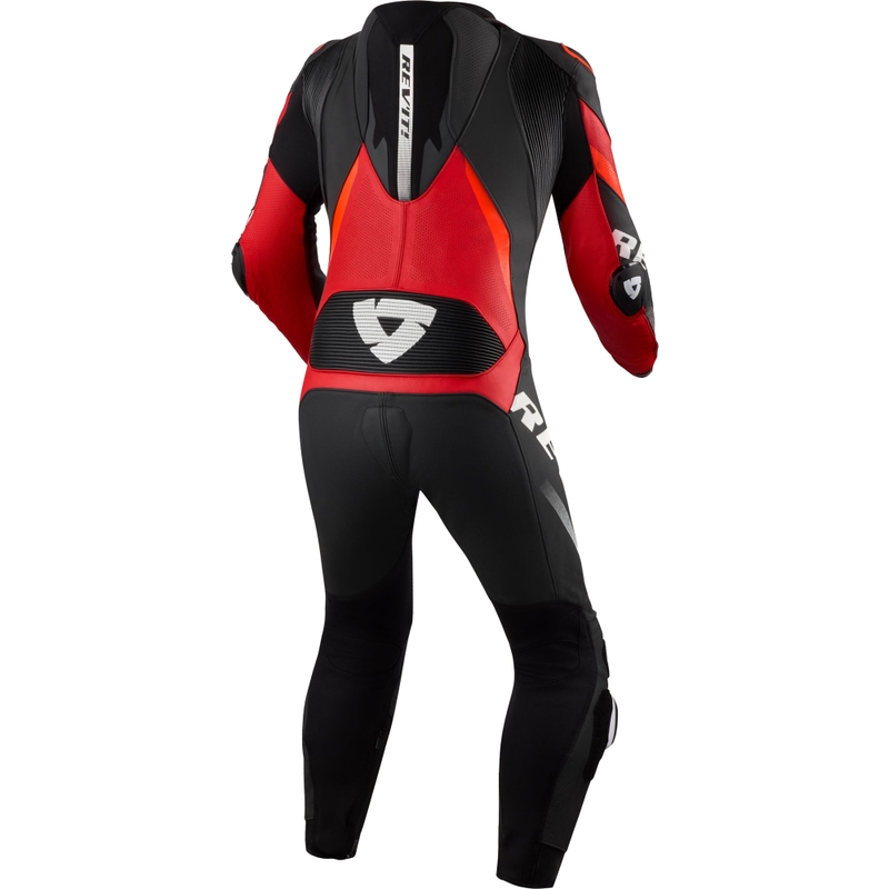 Motorcykeldragt Revit One Piece Hyperspeed 3, Sort/Fluo Rød