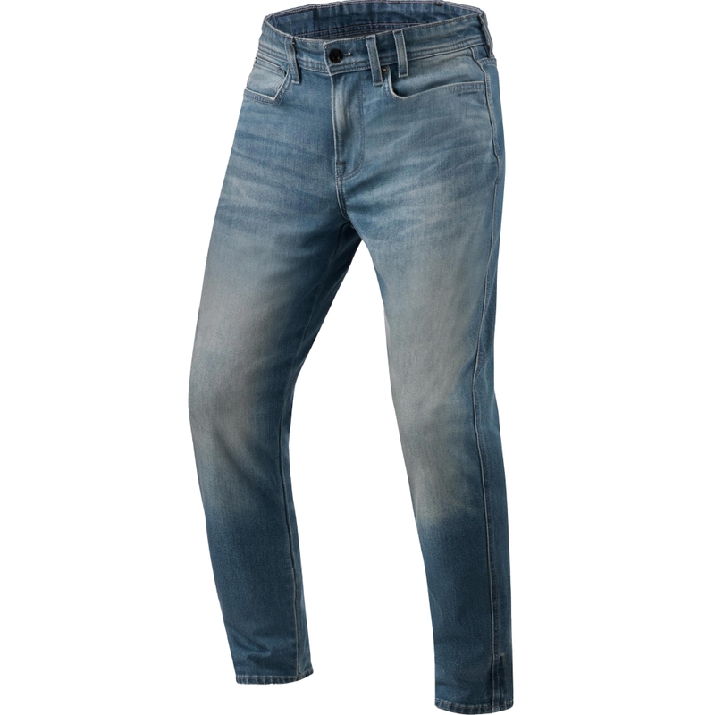 Revit Keegan Tapered Extra Cropped Motorcykeljeans Mellemblå