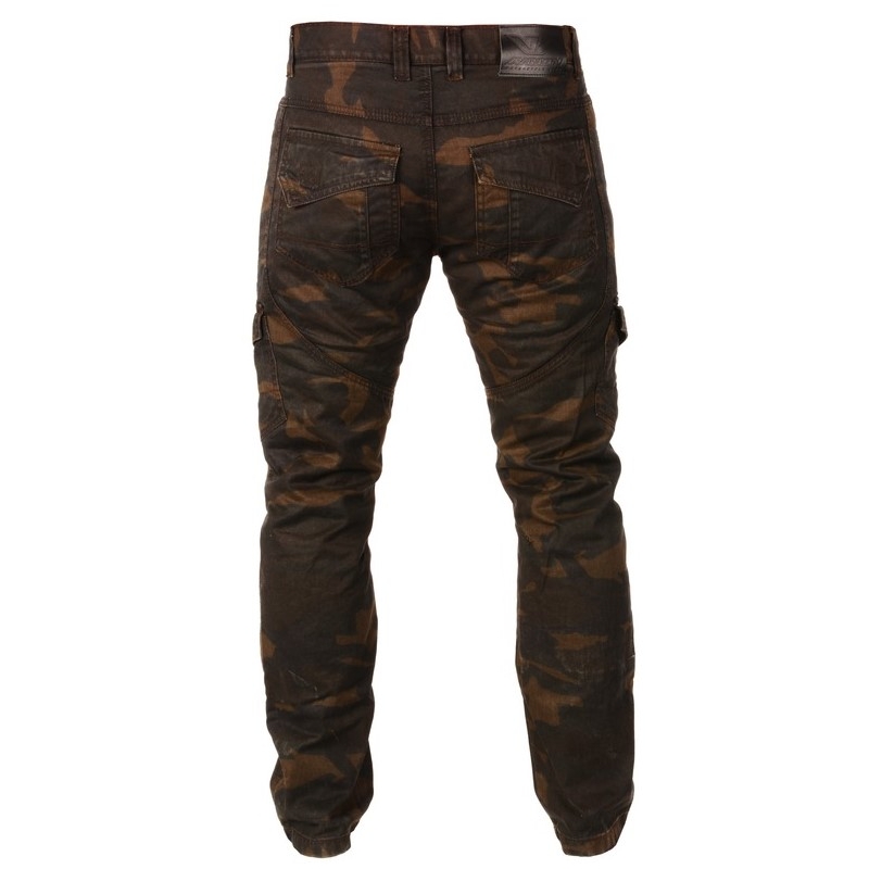 Jeansy na motorku Ayrton Camino hnědé camo výprodej