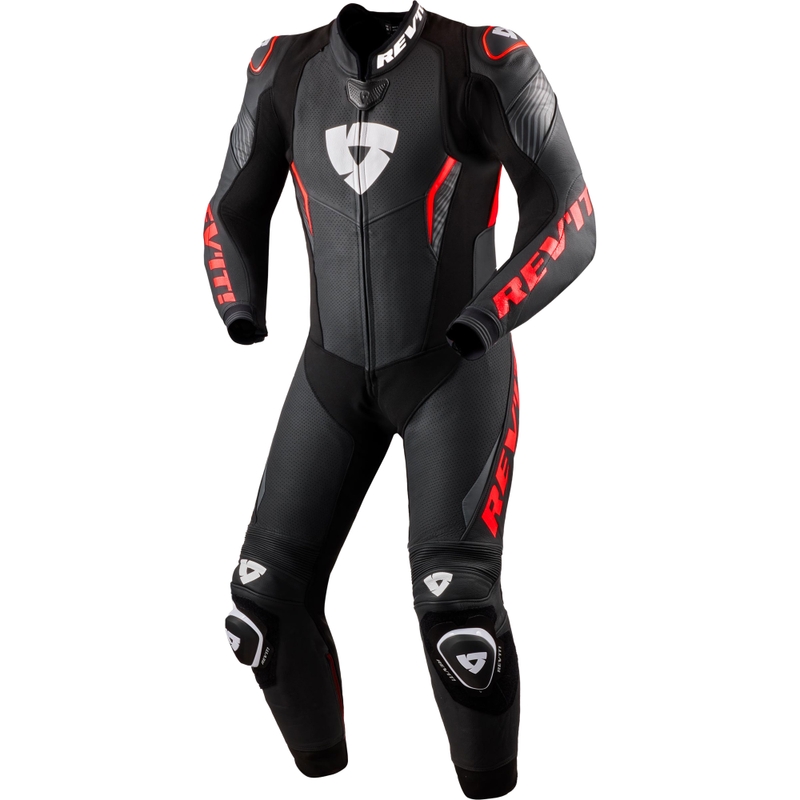 Revit Argon 3 motorcykeldragt sort-fluo rød