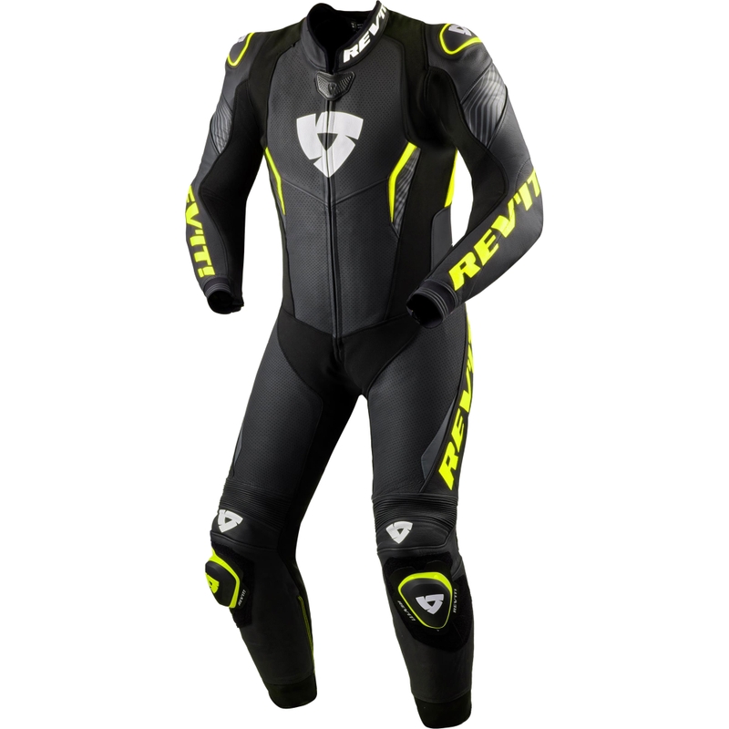 Revit Argon 3 motorcykeldragt sort-fluo gul