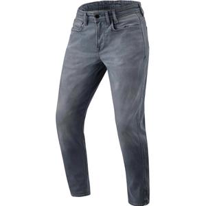 Revit Keegan Tapered Motorcykel Cropped Jeans, Vasket Mellem Grå