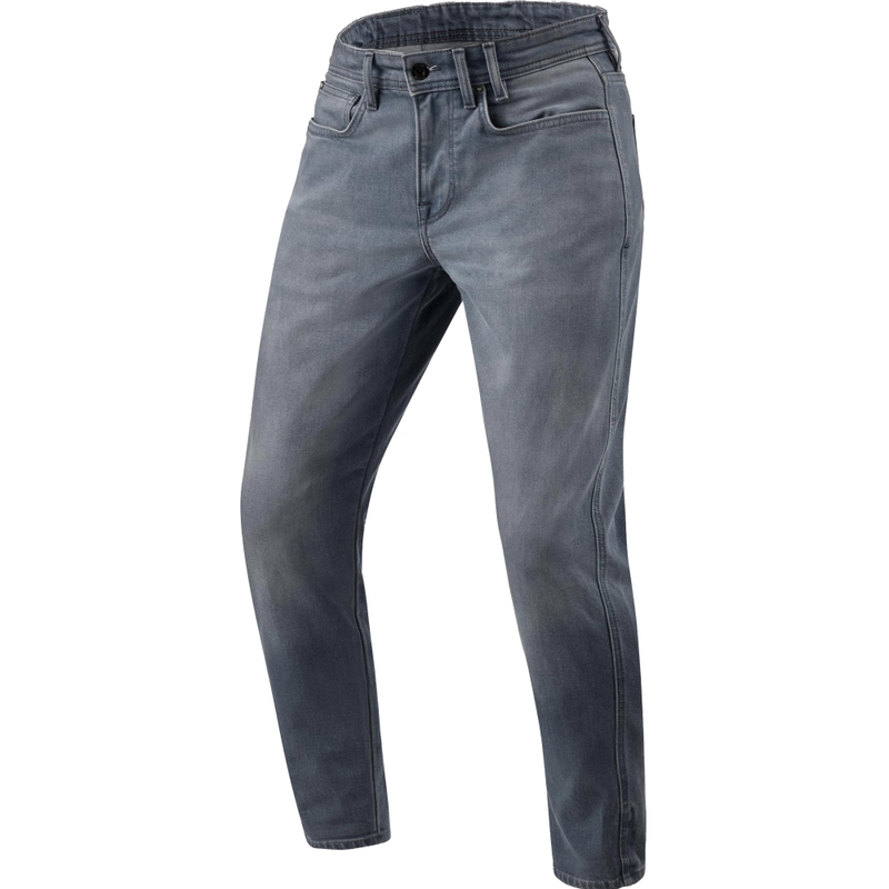 Revit Keegan Tapered Motorcykeljeans, Vasket Mellem Grå