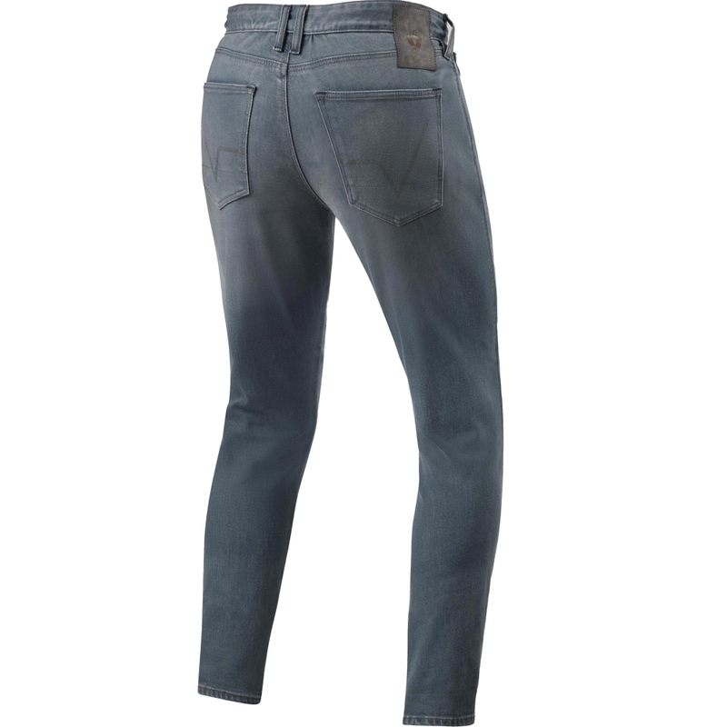 Revit Carlin SK Ekstra Cropped Motorcykeljeans, Vasket Mellem Grå