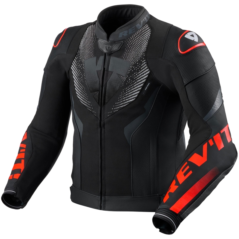 Revit Hyperspeed 3 Air læder motorcykeljakke sort-fluo rød