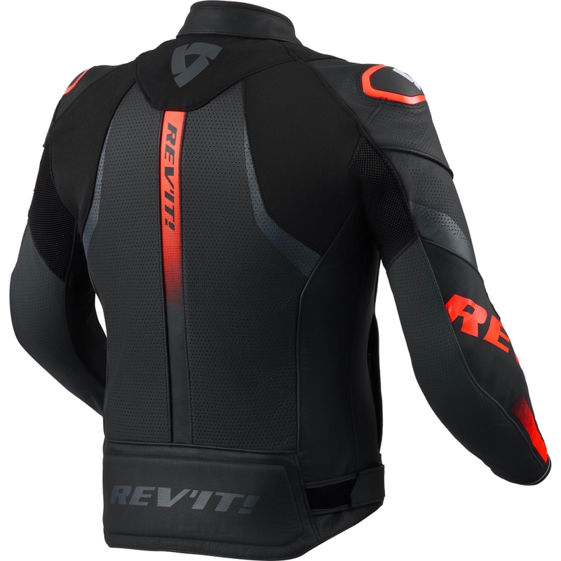 Revit Hyperspeed 3 Air læder motorcykeljakke sort-fluo rød