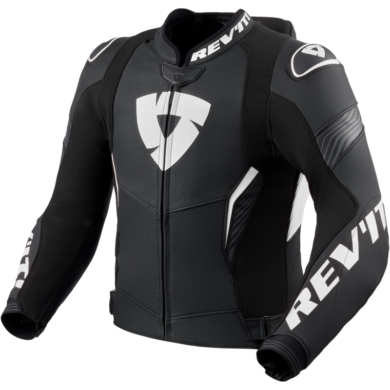 Revit Argon 3 PRO læder motorcykeljakke sort-hvid