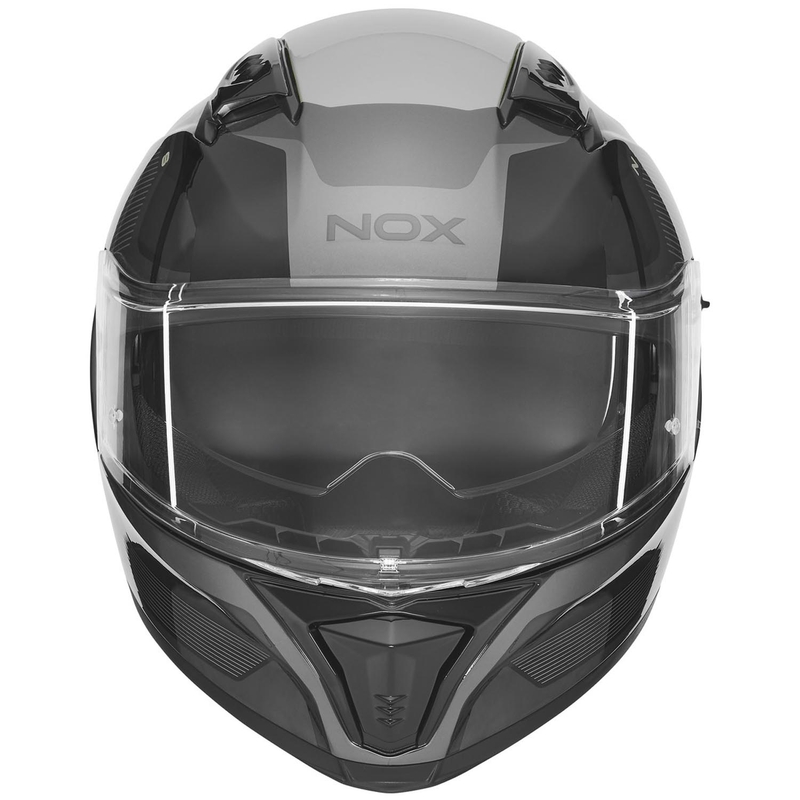 NOX N402 Mentor fullface motorcykelhjelm sort-sølv