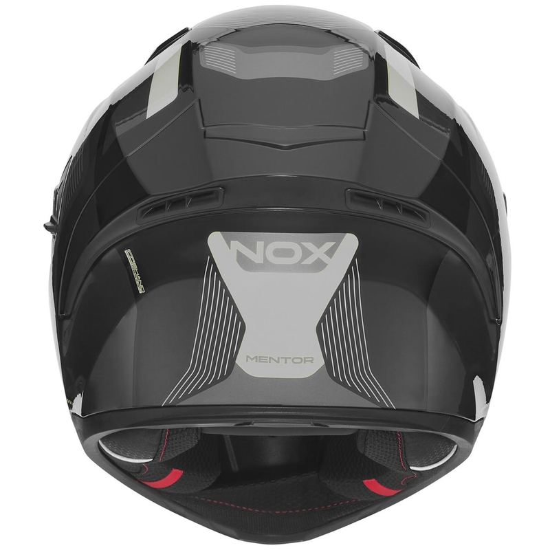 NOX N402 Mentor fullface motorcykelhjelm sort-sølv