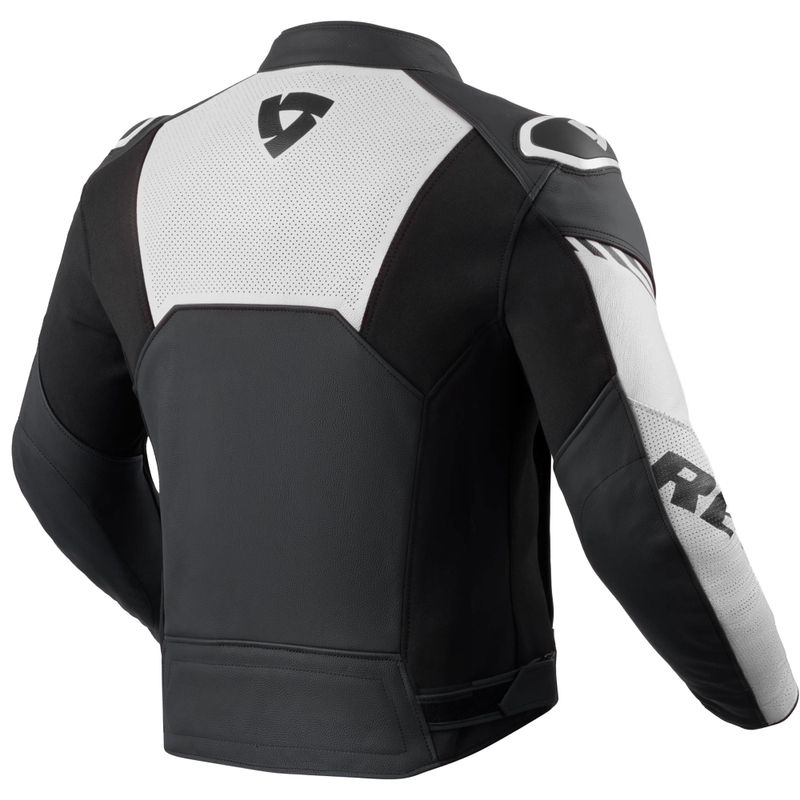 Revit Argon 3 læder motorcykeljakke sort-hvid