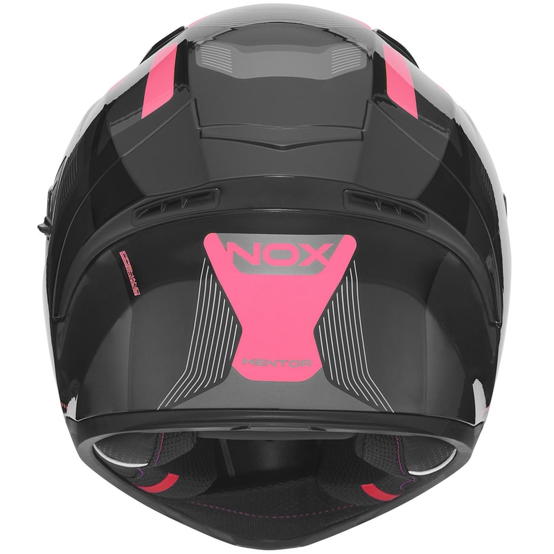 Fullface motorcykelhjelm NOX N402 Mentor sort-pink