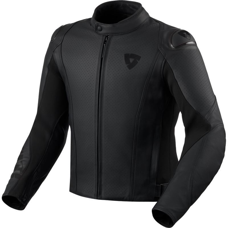 Motorcykellæderjakke Revit Quadratic, Sort