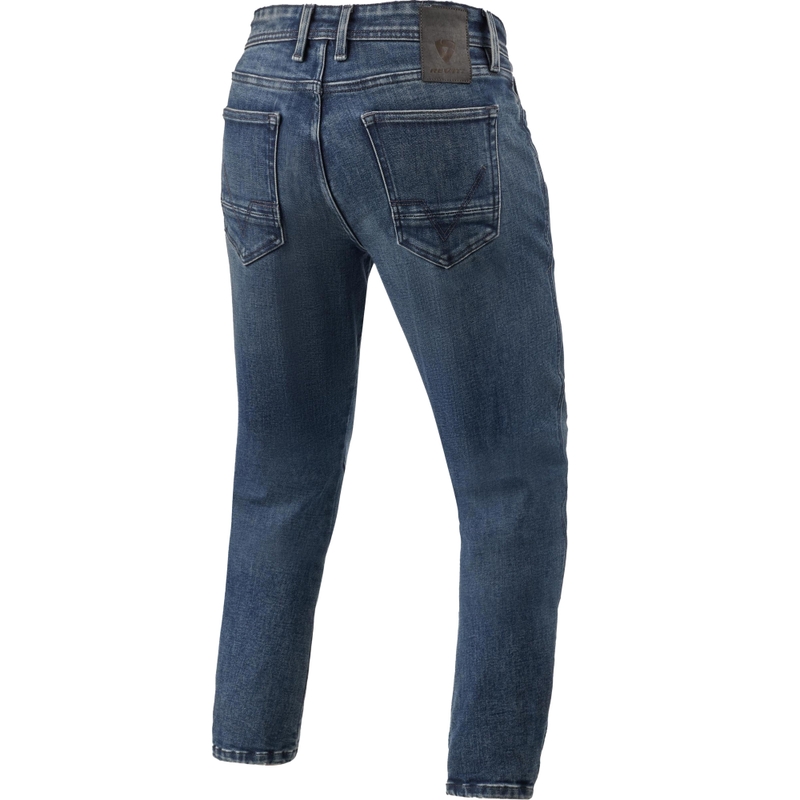 Revit Detroit 3 Tapered Motorcykeljeans, Vasket Mørkeblå