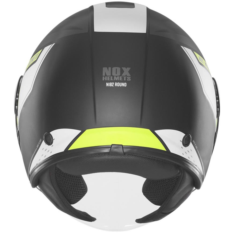 Åben motorcykelhjelm NOX N182 Rund mat sort-fluo gul