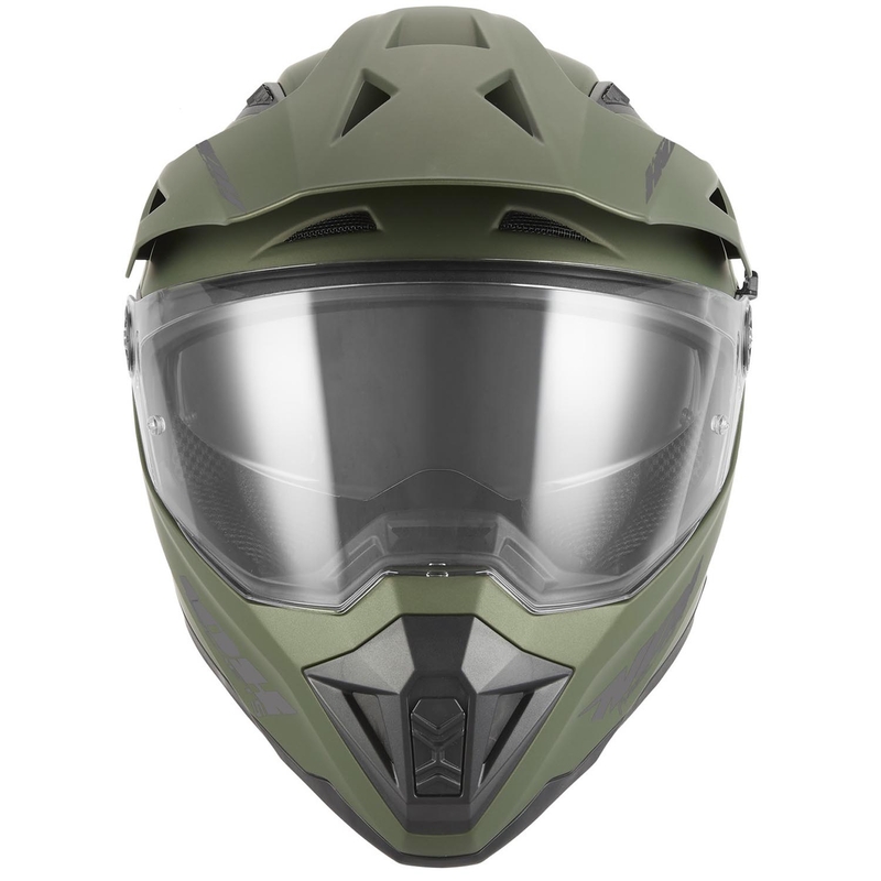 Enduro motorcykelhjelm NOX N350 khaki grøn