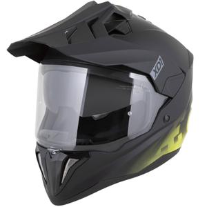 Enduro motorcykelhjelm ZED XD1 mat sort-fluo gul