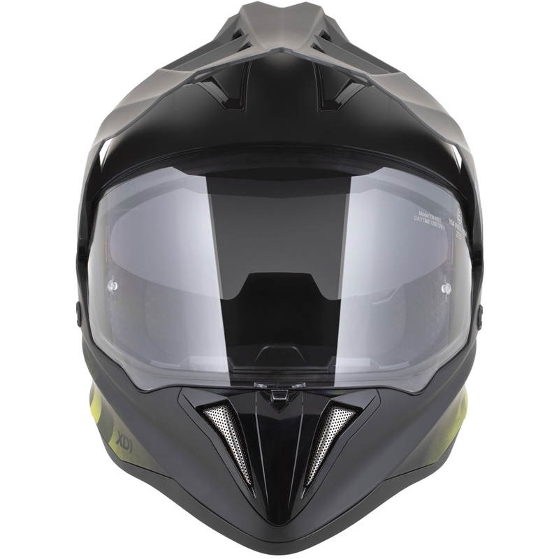 Enduro motorcykelhjelm ZED XD1 mat sort-fluo gul