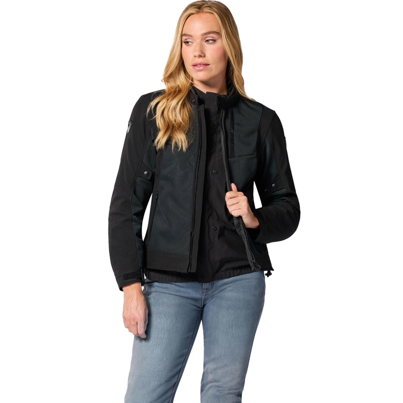 Motorcykeljakke Revit Highcrest Dame, Sort