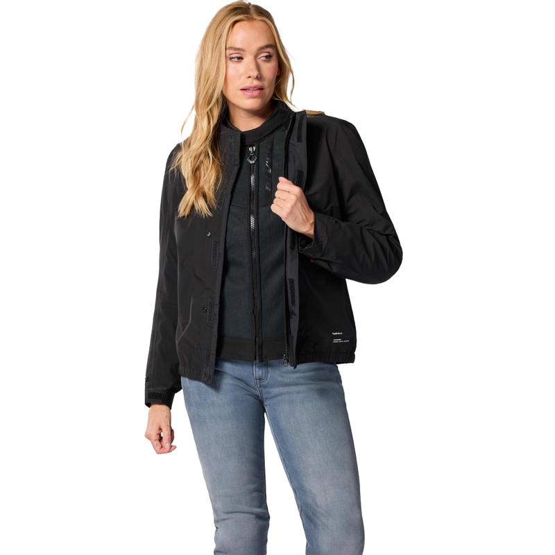 Motorcykeljakke Revit Highcrest Dame, Sort