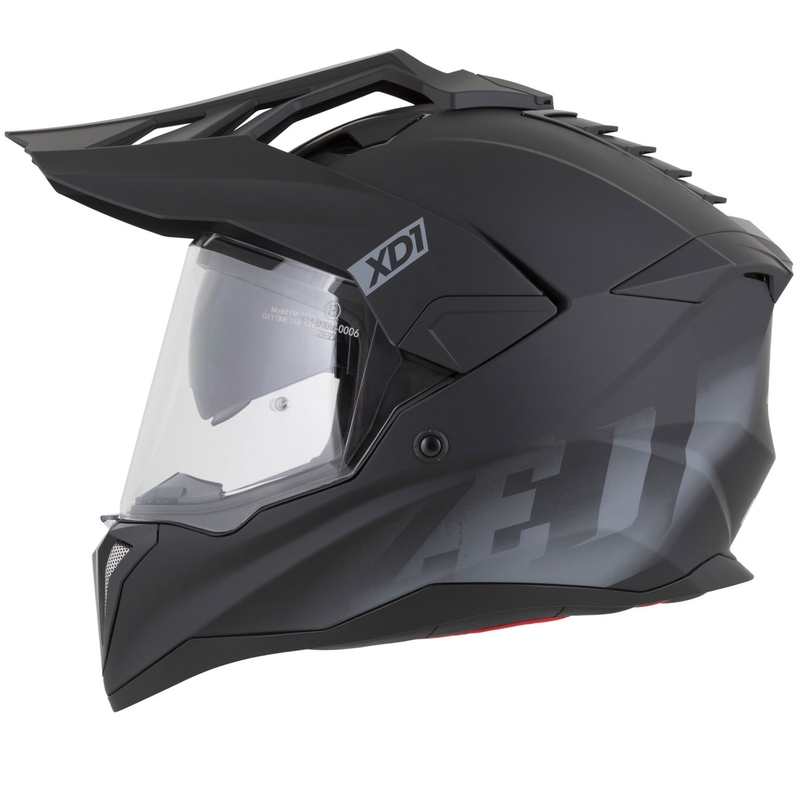 Enduro motorcykelhjelm ZED XD1 mat sort-mørkegrå
