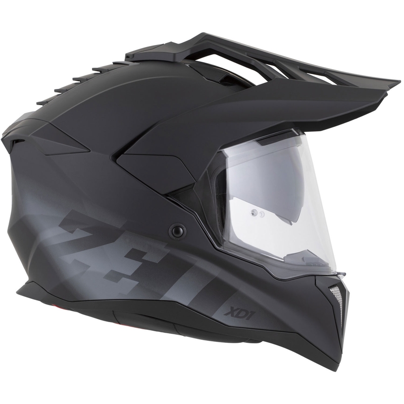 Enduro motorcykelhjelm ZED XD1 mat sort-mørkegrå