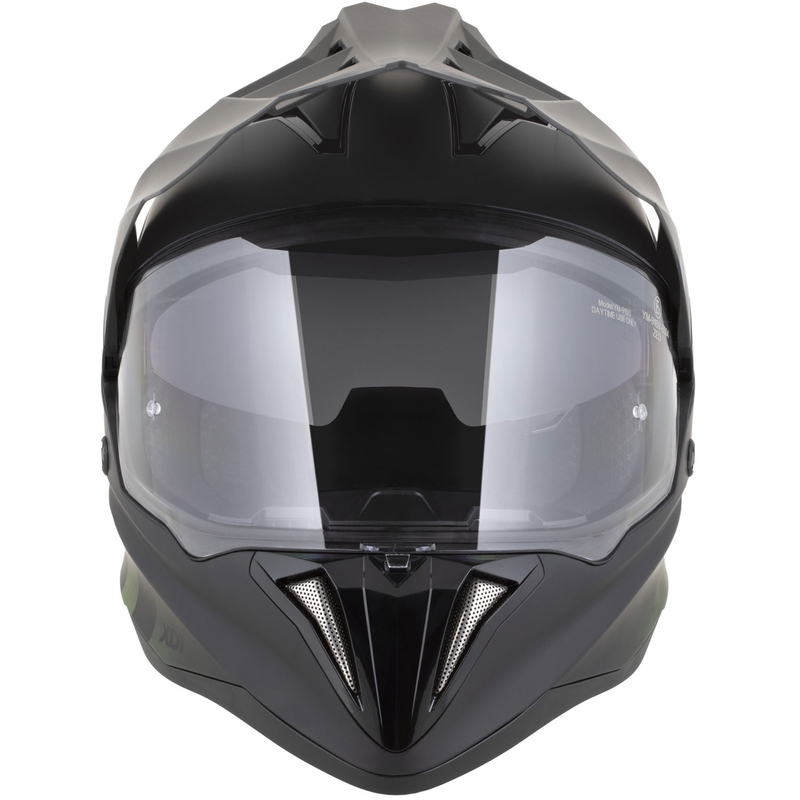 Enduro motorcykelhjelm ZED XD1 mat sort-mørkegrøn