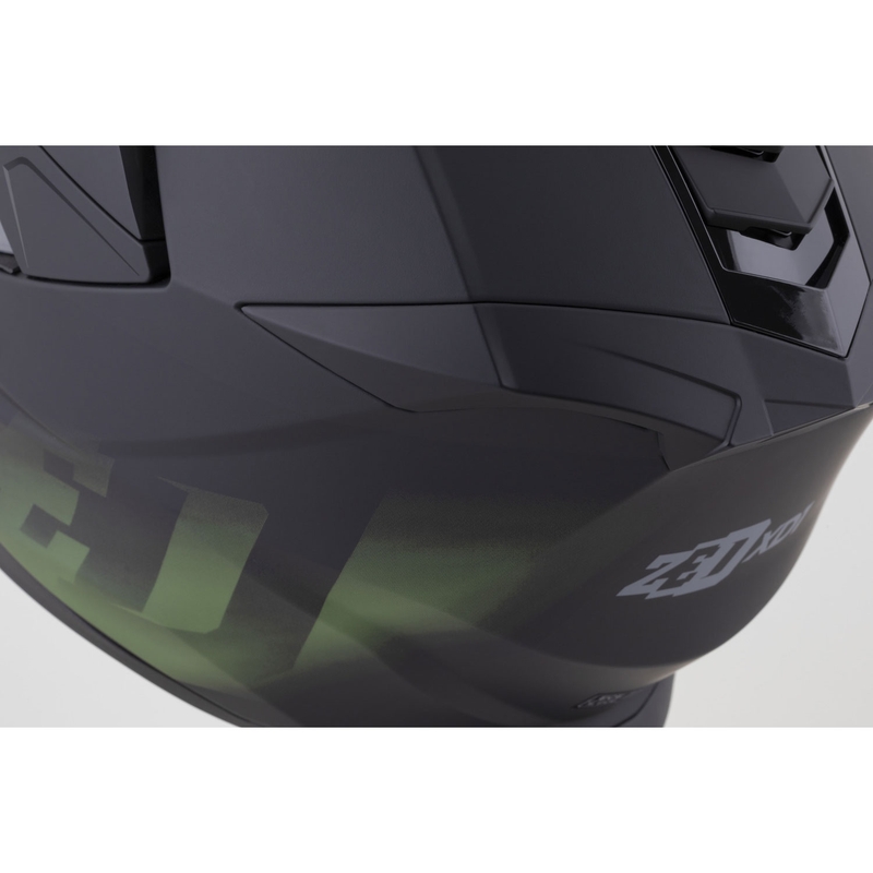 Enduro motorcykelhjelm ZED XD1 mat sort-mørkegrøn