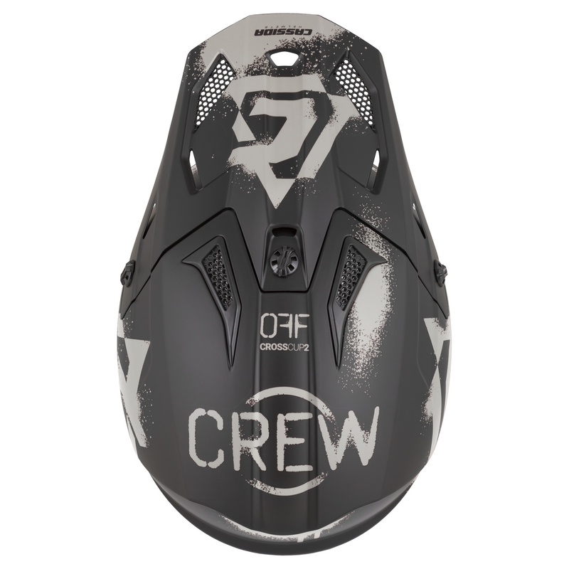 Cassida Cross Cup 2 Crew motorcykel motocross hjelm mat sort-sand