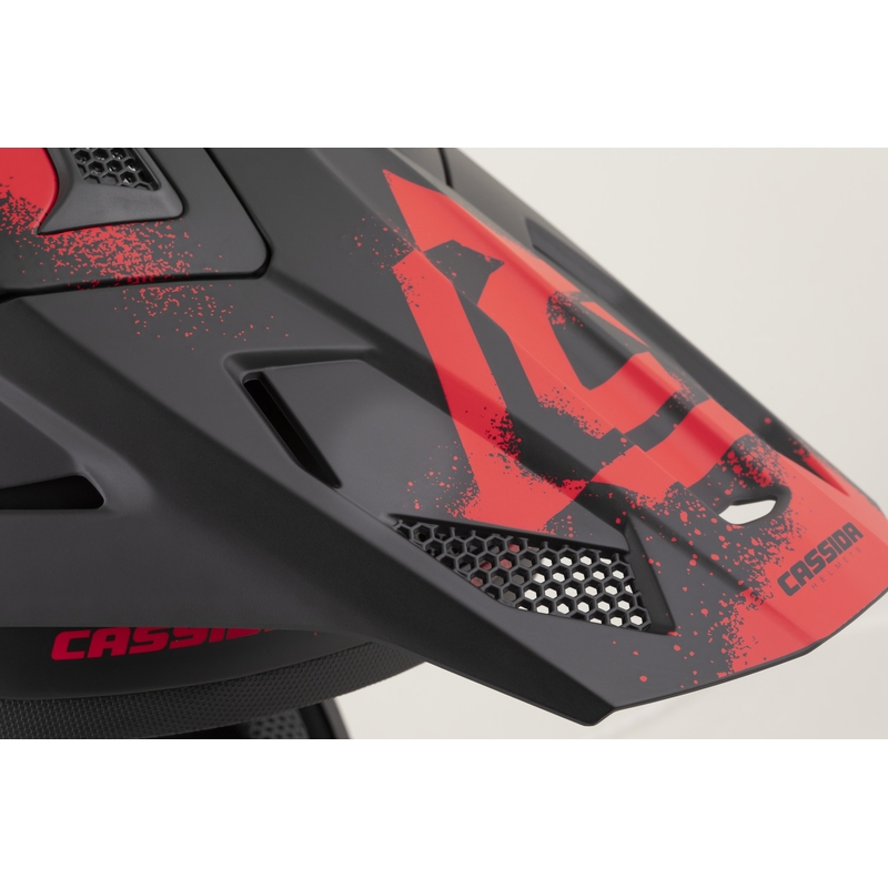 Cassida Cross Cup 2 Crew motorcykel motocross hjelm mat sort-rød