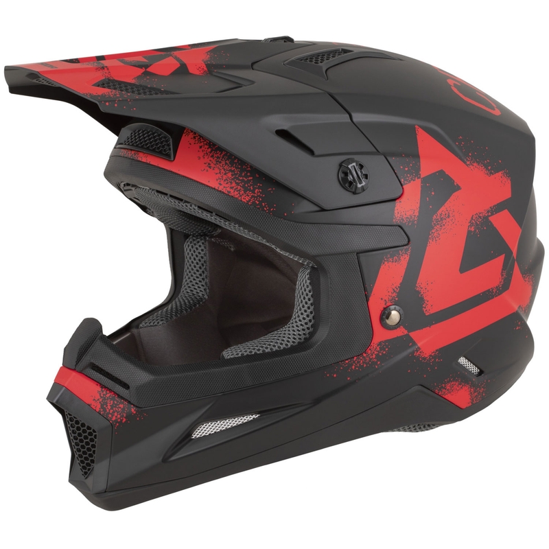 Cassida Cross Cup 2 Crew motorcykel motocross hjelm mat sort-rød