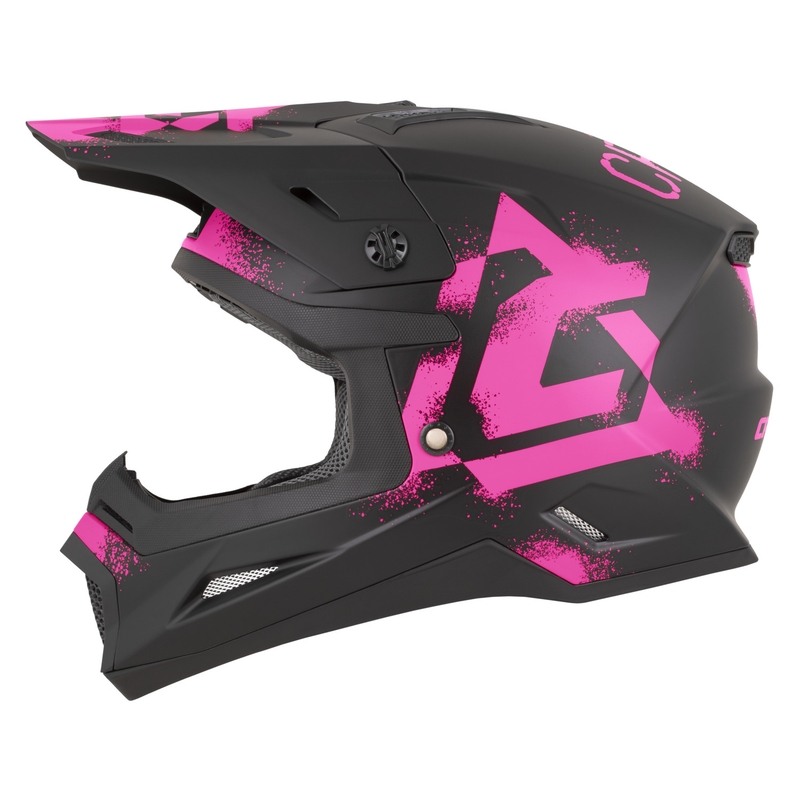 Cassida Cross Cup 2 Crew motocrosshjelm, mat sort-fluoro pink