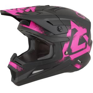 Cassida Cross Cup 2 Crew motocrosshjelm, mat sort-fluoro pink