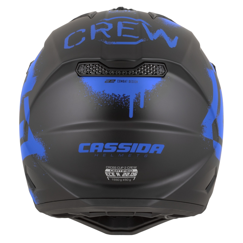 Cassida Cross Cup 2 Crew motorcykel motocross hjelm mat sort-blå