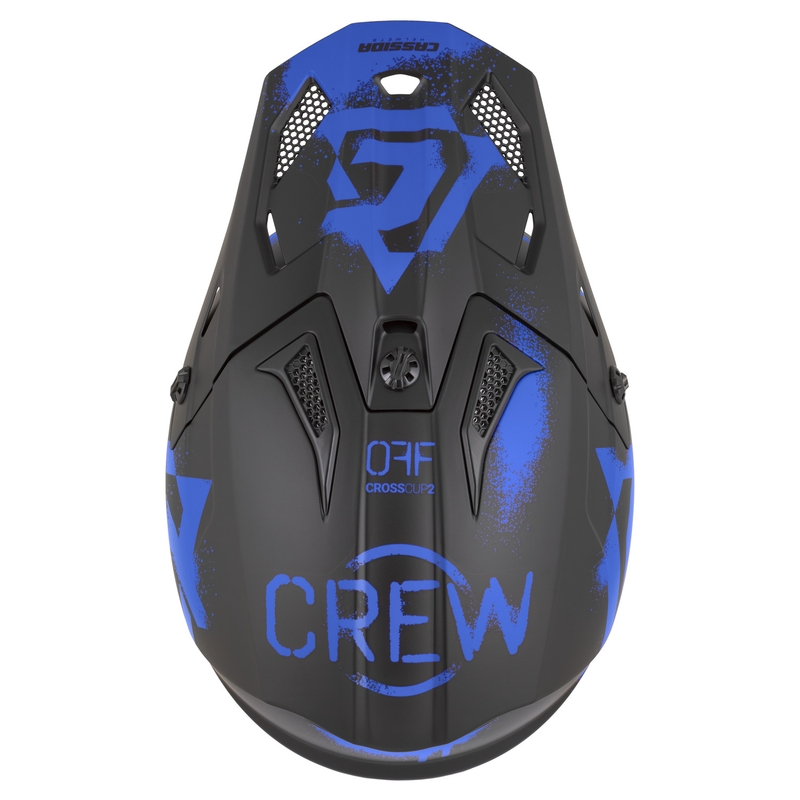 Cassida Cross Cup 2 Crew motorcykel motocross hjelm mat sort-blå