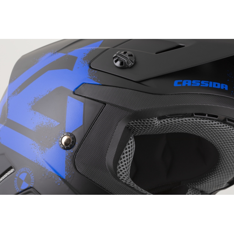 Cassida Cross Cup 2 Crew motorcykel motocross hjelm mat sort-blå