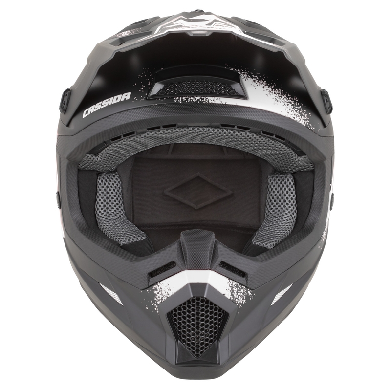 Cassida Cross Cup 2 Crew motorcykel motocross hjelm mat sort-hvid
